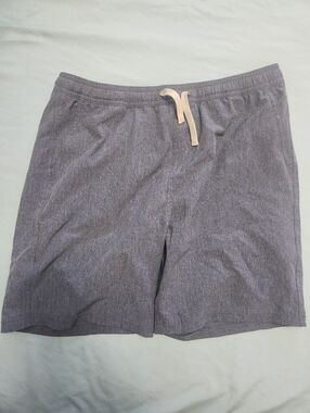 Fair Harbor Heathered Charcoal Drawstring Swim Shorts Youth Xxl